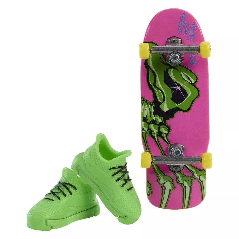 HOT WHEELS pirštų riedlentė su neoninėmis kaukolėmis, ikvėptos Tony Hawk (HPG21)