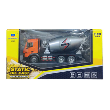 HUINA 1:50 metalinis oranžinis betono maišytuvas