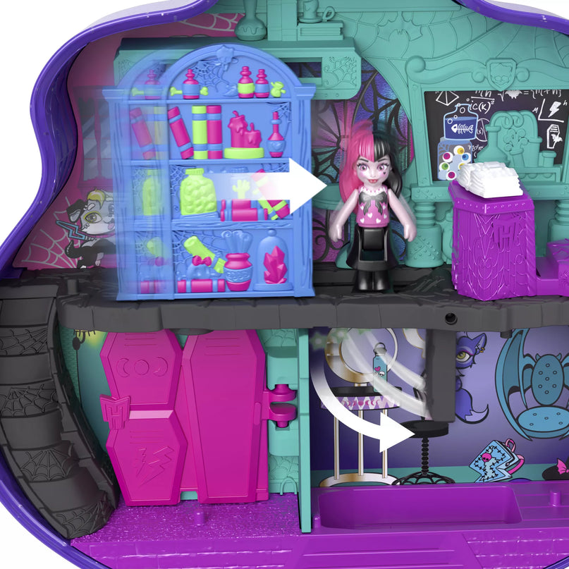 POLLY POCKET MONSTER HIGH tematikos pramogų rinkinys (HVV58)