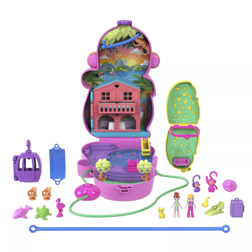 POLLY POCKET beždžionėlės pramogų rinkinys (HWP04)