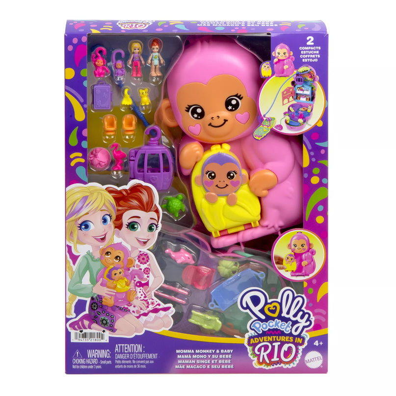 POLLY POCKET beždžionėlės pramogų rinkinys (HWP04)
