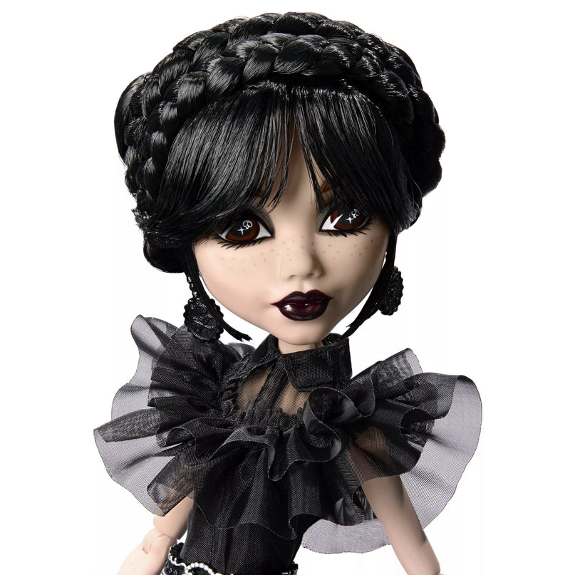 MONSTER HIGH X WEDNESDAY lėlė Trečiadienė juoda suknele (HXJ03)