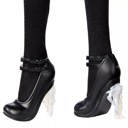 MONSTER HIGH X WEDNESDAY lėlė Trečiadienė juoda suknele (HXJ03)