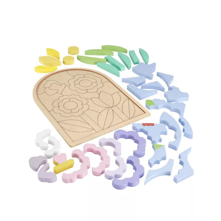 FISHER-PRICE medinė dėlionė – Gėlės (HXT97)