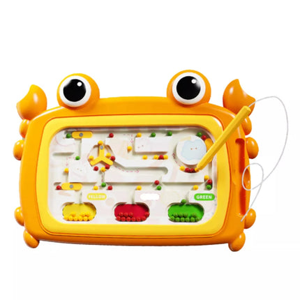WOOPIE Montessori magnetinė lenta – krabų labirintas, oranžinė