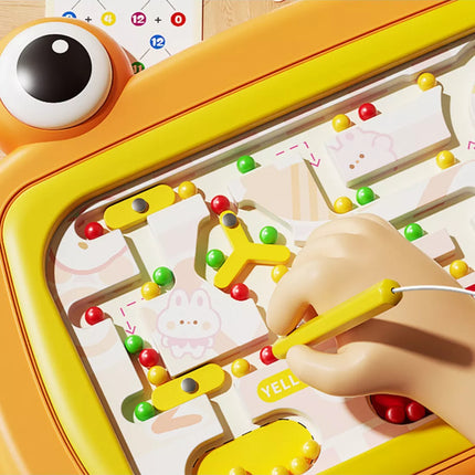WOOPIE Montessori magnetinė lenta – krabų labirintas, oranžinė