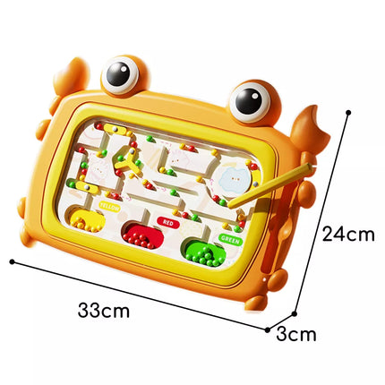 WOOPIE Montessori magnetinė lenta – krabų labirintas, oranžinė