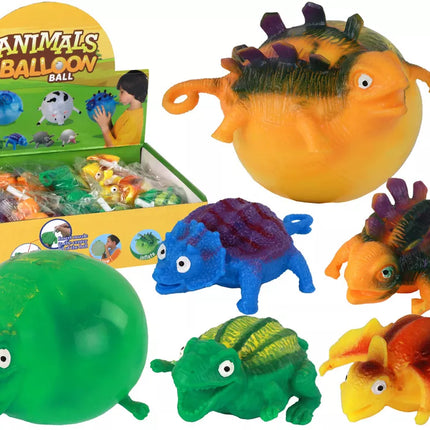 Pripučiami dinozaurų formos balionai