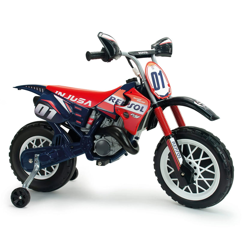 INJUSA „Repsol Moto Cross“ – 6V elektrinis motociklas vaikams, 3–6 m.