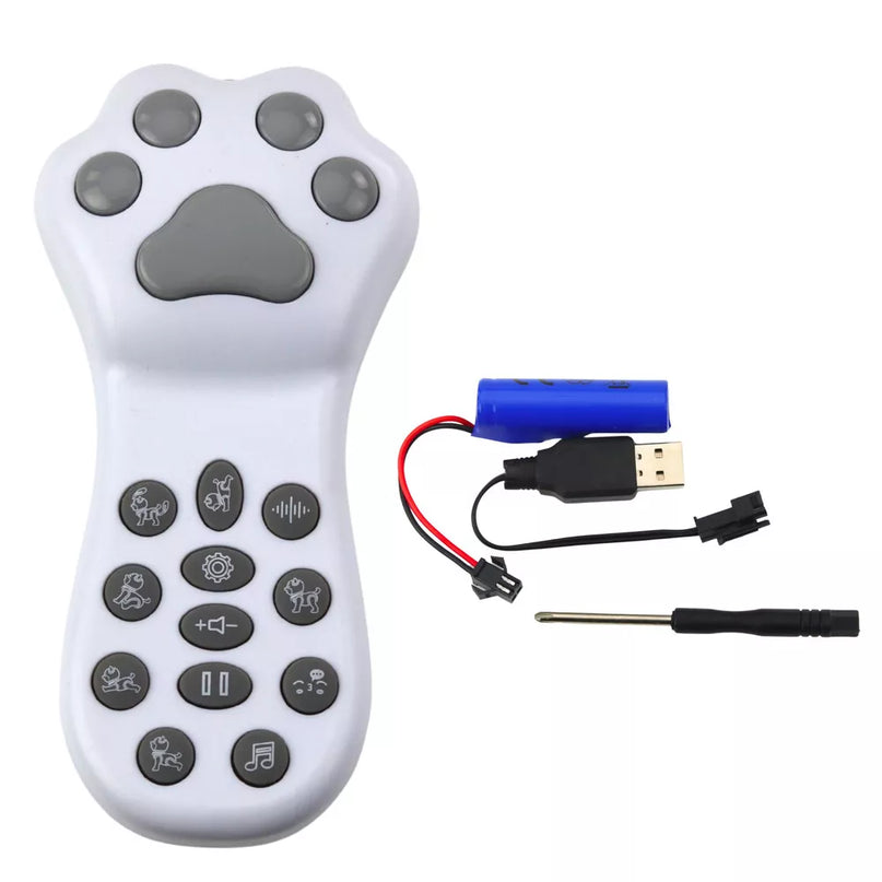 Interaktyvus pilkas haskio robotas šuo