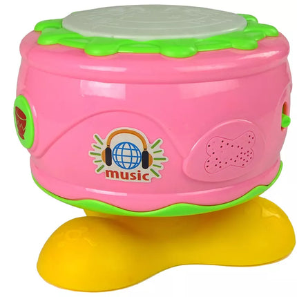 Rožinis interaktyvus grojantis būgnas kūdikiui