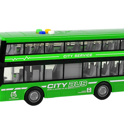 Interaktyvus dviejų aukštų autobusas – žalias