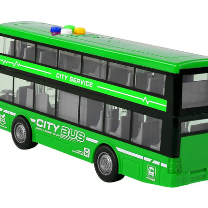 Interaktyvus dviejų aukštų autobusas – žalias