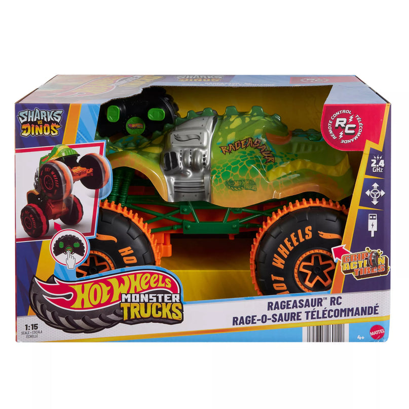 HOT WHEELS MONSTER TRUCKS RC automodelis – Rageazauras (JBH03)