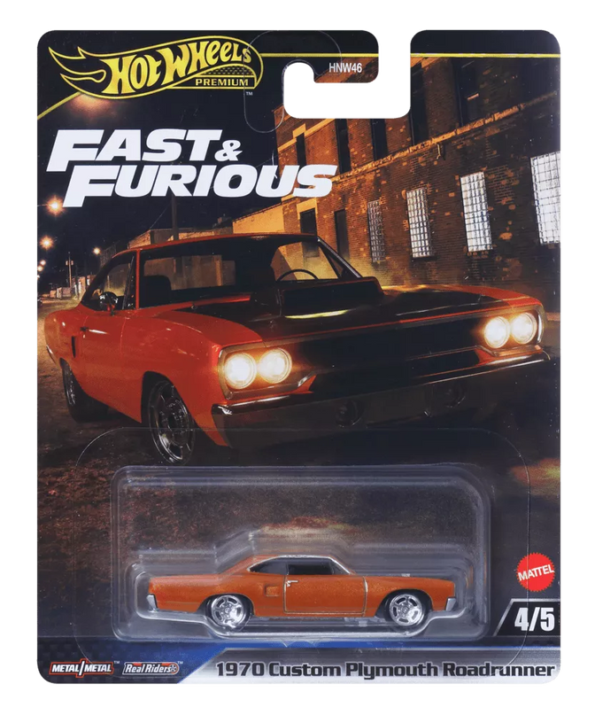 HOT WHEELS PREMIUM automodeliukai iš filmo Greiti ir įsiutę  (HNW46)