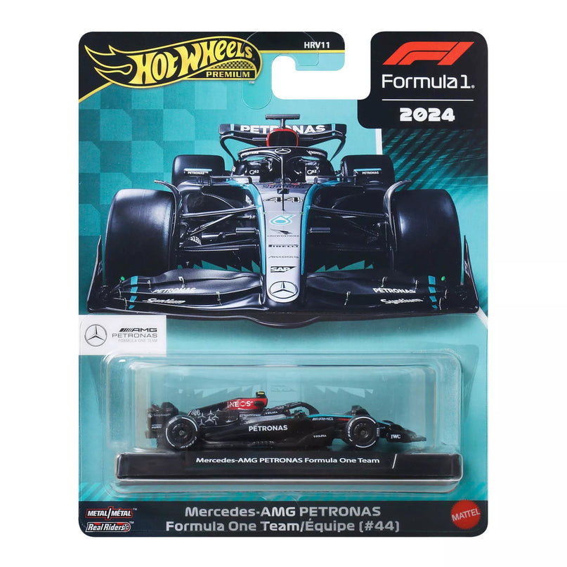 HOT WHEELS PREMIUM lenktyninis Mercedes–Benz 2024 Lewis Hamilton automodeliukas (JBM16)