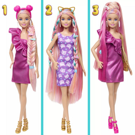 BARBIE FUN AND FANCY HAIR lėlės rinkinys (JDC85)
