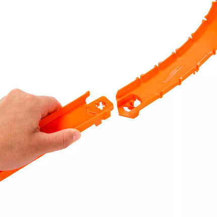 HOT WHEELS didysis trasų prailginimo rinkinys + 2 automodeliukai (JDW42)