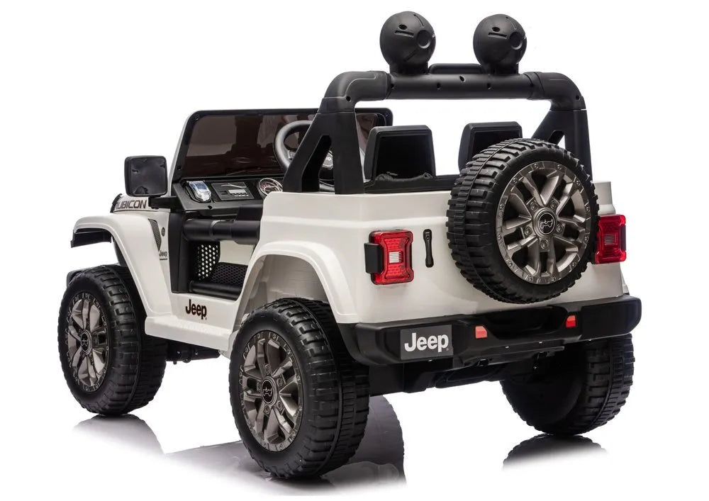 Jeep Rubicon 4×4 DK‑JWR556 – 24V – 4×200W – Baltas