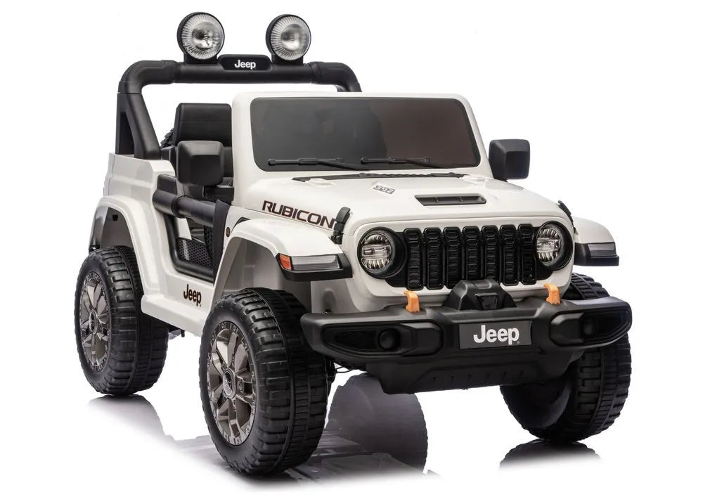 Jeep Rubicon 4×4 DK‑JWR556 – 24V – 4×200W – Baltas
