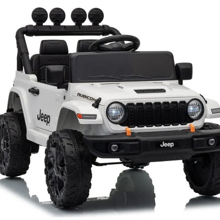 Jeep Rubicon DK‑JWR558 24V elektromobilis vaikams – baltas