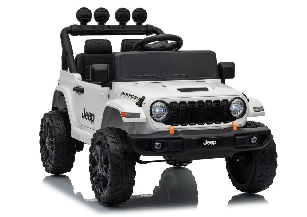 Jeep Rubicon DK‑JWR558 24V elektromobilis vaikams – baltas