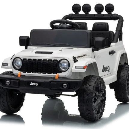 Jeep Rubicon DK‑JWR558 24V elektromobilis vaikams – baltas