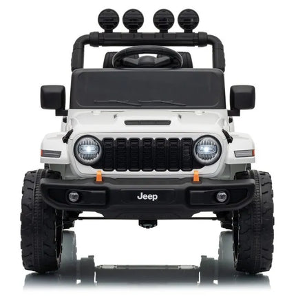 Jeep Rubicon DK‑JWR558 24V elektromobilis vaikams – baltas