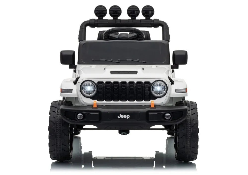 Jeep Rubicon DK‑JWR558 24V elektromobilis vaikams – baltas