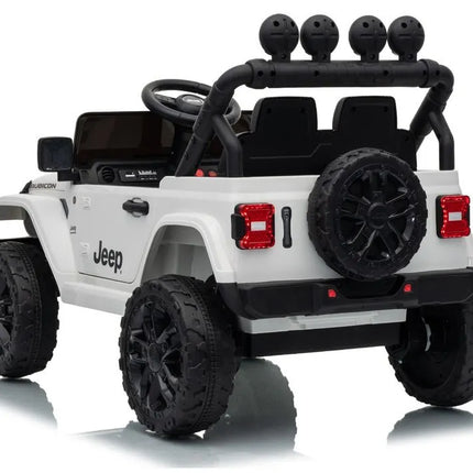 Jeep Rubicon DK‑JWR558 24V elektromobilis vaikams – baltas