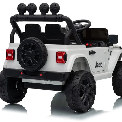 Jeep Rubicon DK‑JWR558 24V elektromobilis vaikams – baltas