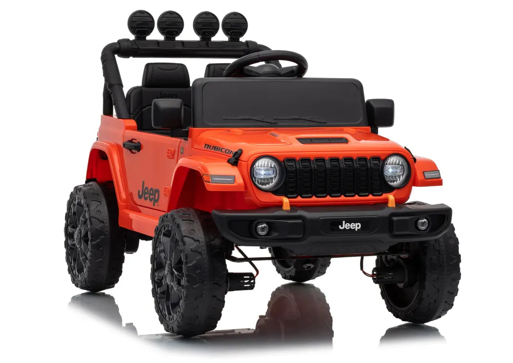 Jeep Rubicon DK‑JWR558 24V elektromobilis vaikams – oranžinis