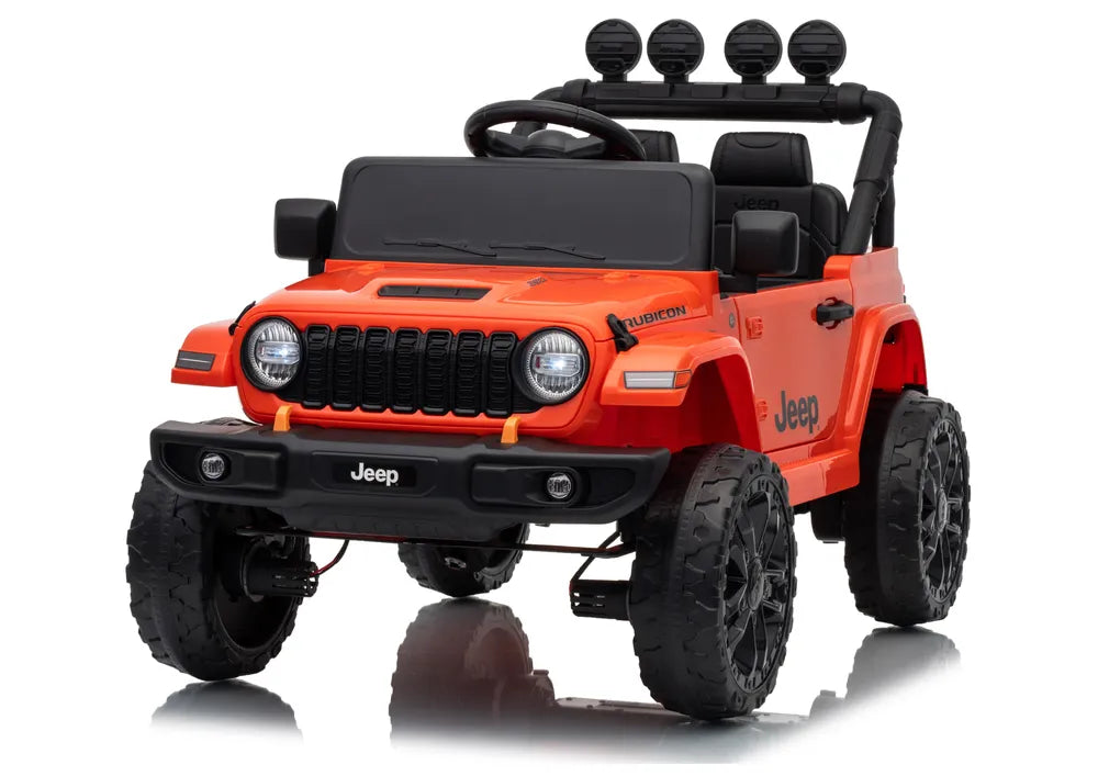 Jeep Rubicon DK‑JWR558 24V elektromobilis vaikams – oranžinis