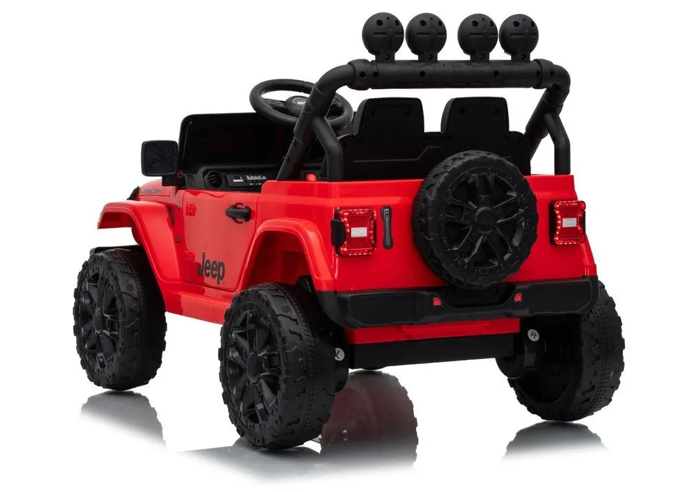 Jeep Rubicon DK‑JWR558 24V elektromobilis vaikams – raudonas