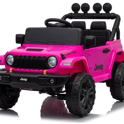 Jeep Rubicon DK‑JWR558 24V elektromobilis vaikams – rožinis