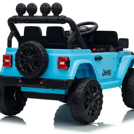 Jeep Rubicon DK‑JWR558 24V elektromobilis vaikams – šviesiai mėlynas