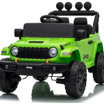 Jeep Rubicon DK‑JWR558 24V elektromobilis vaikams – žalias