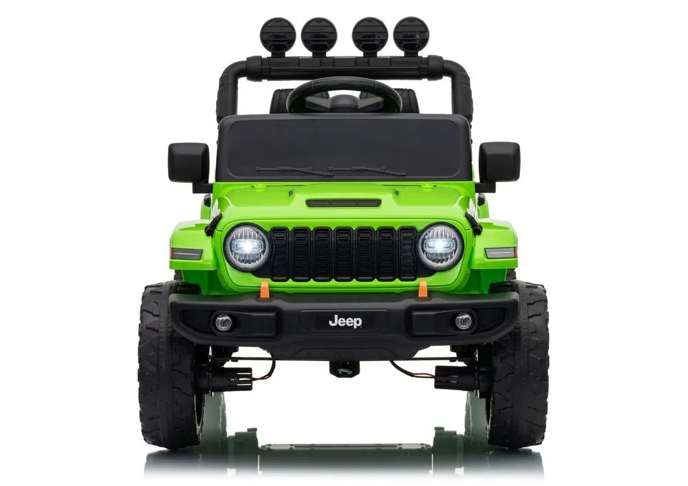 Jeep Rubicon DK‑JWR558 24V elektromobilis vaikams – žalias