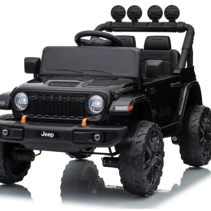 Jeep Rubicon DK‑JWR558 – 24V juodas elektromobilis vaikams