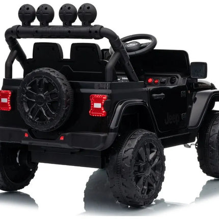 Jeep Rubicon DK‑JWR558 – 24V juodas elektromobilis vaikams