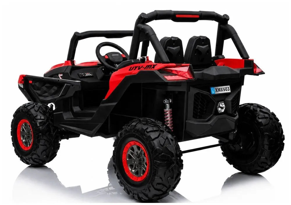 Jeep XMX603 akumuliatorinis automobilis vaikams – raudonas, 4×45W
