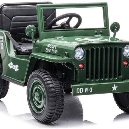 „JH‑103“ karinė žalia 4×4 elektrinė mašina – 12V, 4×45W