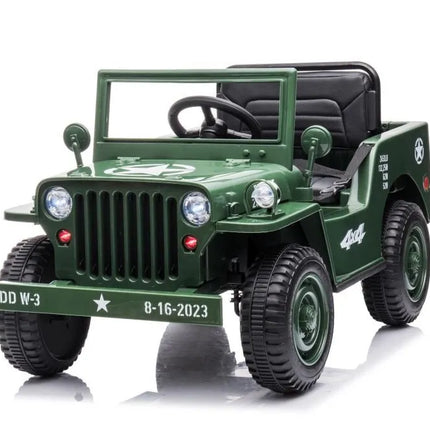 „JH‑103“ karinė žalia 4×4 elektrinė mašina – 12V, 4×45W