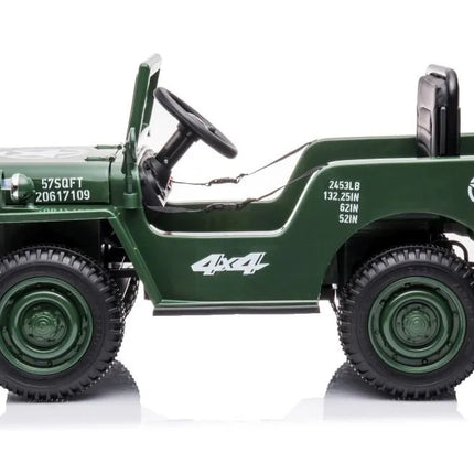 „JH‑103“ karinė žalia 4×4 elektrinė mašina – 12V, 4×45W