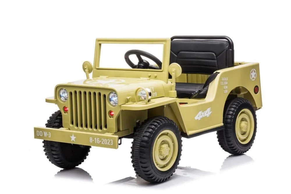 „JH‑103“ khaki 4×4 elektrinė mašina – 12V, 4×45W