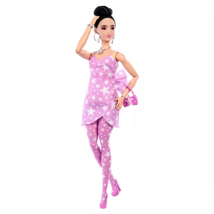 BARBIE DELUXE FASHIONISTAS lėlė rožine suknele (JJN71)