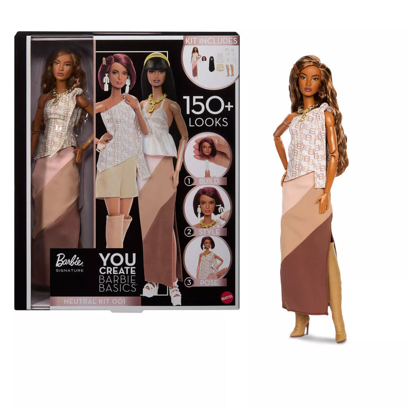 BARBIE YOU CREATE BASICS lėlė tamsiais plaukais (JJX35)