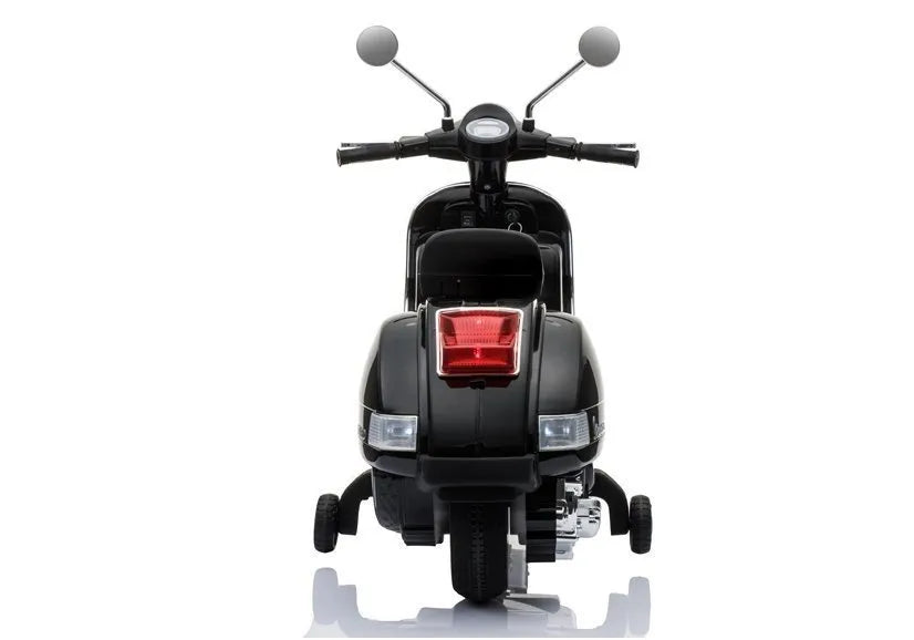 Juoda elektrinė Vespa vaikams
