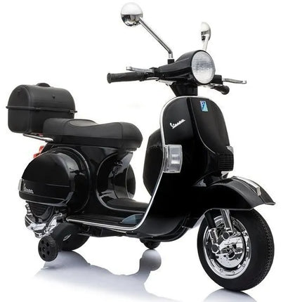 Juoda elektrinė Vespa vaikams