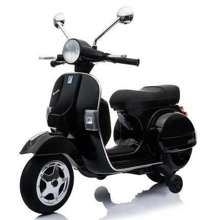 Juoda elektrinė Vespa vaikams